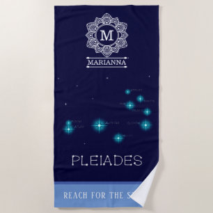 Northern Hemisphere Pleiades Star Formation Beach Towel