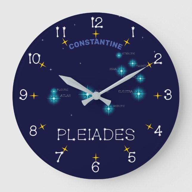 Northern Hemisphere Pleiades Star Formation Large Clock (Front)
