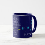 Northern Hemisphere Pleiades Star Formation Mug<br><div class="desc">Pleiades Star Formation of the Northern constellation of Taurus. The colour of the stars is roughly real. Stars' names are given. Stylish and cool coffee mug for anyone. Customisable. You can change or delete the template text " From which stars have we fallen to meet each other here? - Friedrich...</div>