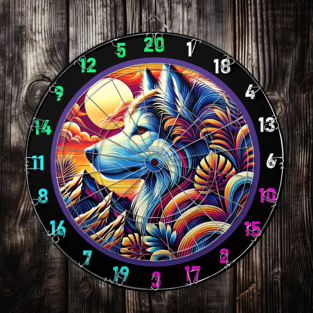 Northern Husky Peaks Wall Accent Dartboard (Creator Uploaded)