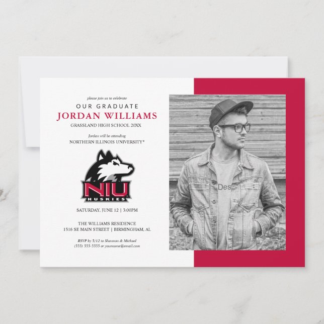 Northern Illinois Huskies | Graduation Announcement (Front)