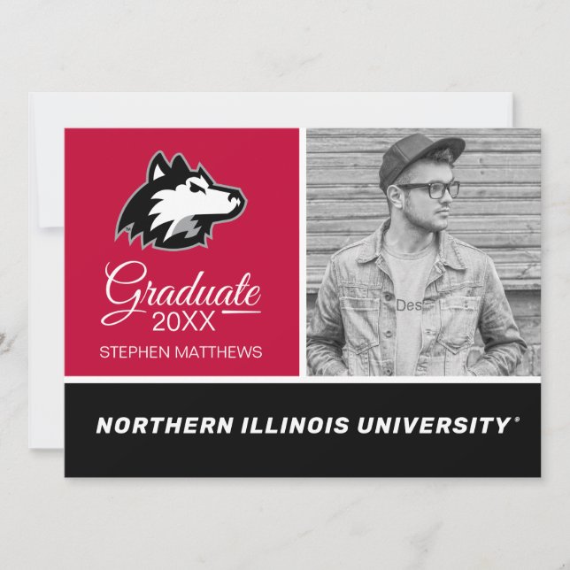 Northern Illinois Huskies | Graduation Invitation (Front)
