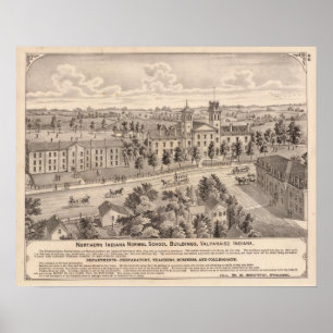 Northern Indiana Normal School buildings Poster