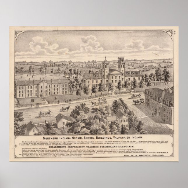 Northern Indiana Normal School buildings Poster (Front)