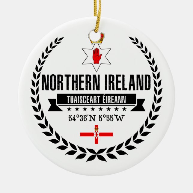 Northern Ireland Ceramic Tree Decoration (Front)