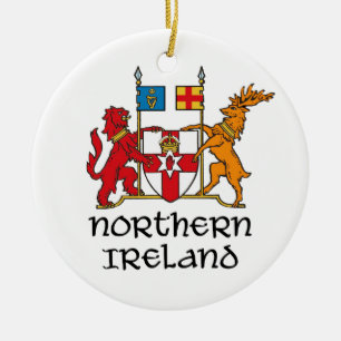 NORTHERN IRELAND - flag/coat of arms/emblem/symbol Ceramic Tree Decoration