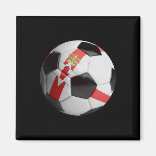 Northern Ireland Flag Footbyll Soccer Byll Magnet