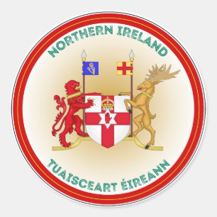 Northern Ireland Heritage Emblem Classic Round Sticker