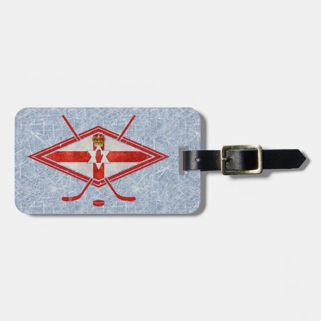 Northern Ireland Ice Hockey Luggage Tag Template (Front Horizontal)