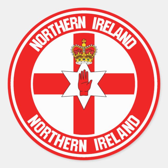 Northern Ireland Round Emblem Classic Round Sticker (Front)