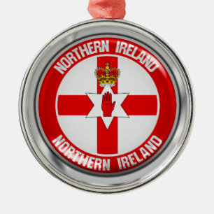 Northern Ireland Round Emblem Metal Ornament