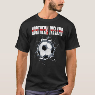 Northern Ireland Soccer Fans - Football In Cracked T-Shirt