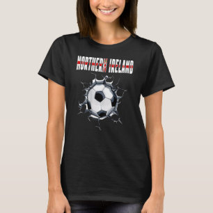 Northern Ireland Soccer Fans - Football In Cracked T-Shirt