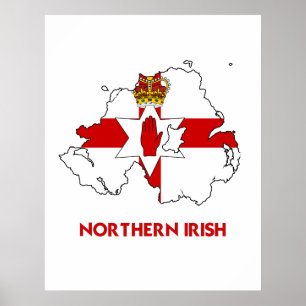 NORTHERN IRISH MAP POSTER