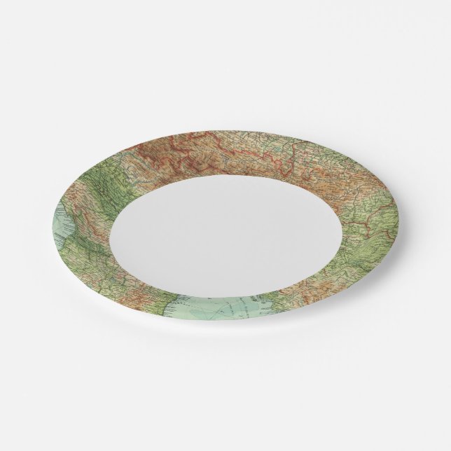 Northern Italy, Austria, &c Paper Plate (Angled)