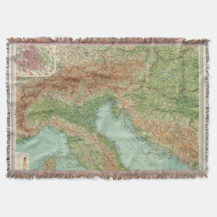 Northern Italy, Austria, &c Throw Blanket