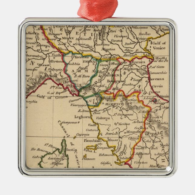 Northern Italy Metal Tree Decoration (Front)