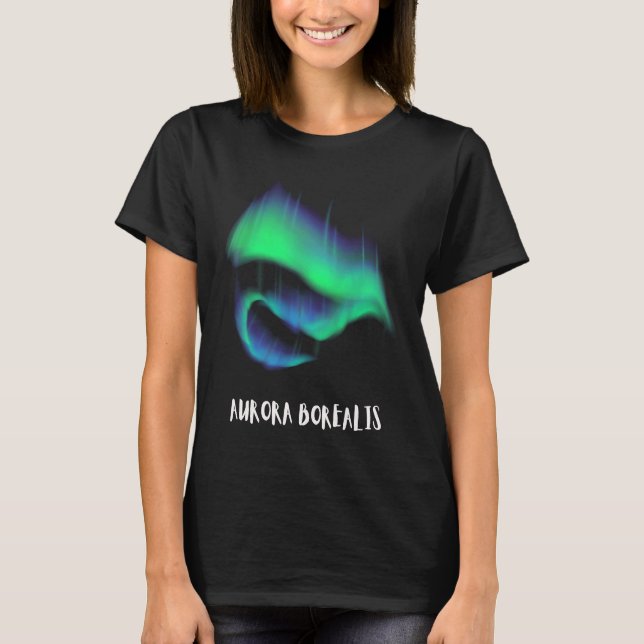 Northern Light Aurora Green Sky Men Women Kids T-Shirt (Front)
