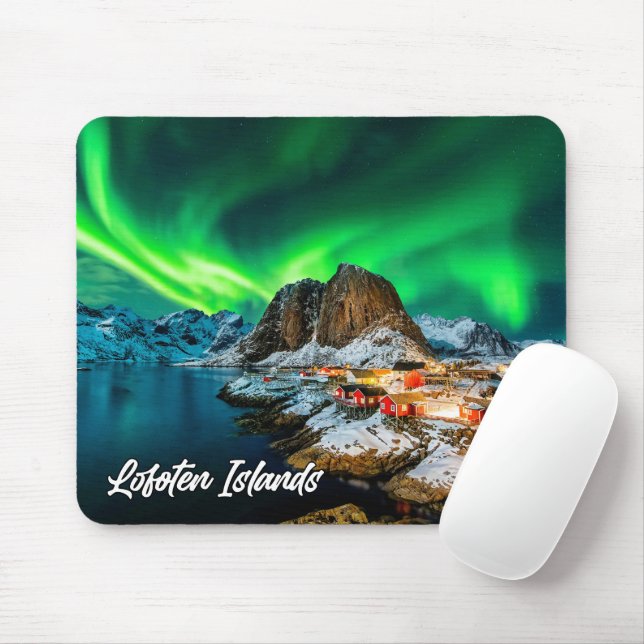 Northern Light Over Lofoten Islands, Norway Mouse Pad (With Mouse)