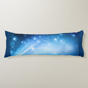 Northern Light Stars blue + your text & ideas Body Cushion