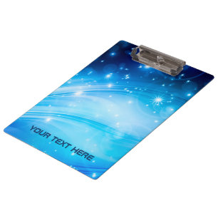 Northern Light Stars blue + your text & ideas Clipboard