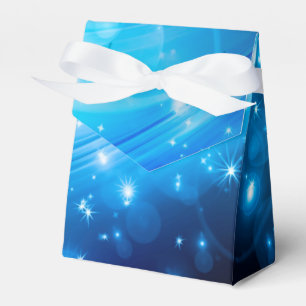 Northern Light Stars blue + your text & ideas Favour Box