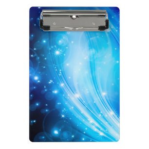 Northern Light Stars blue + your text & ideas Mini Clipboard