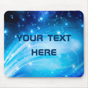 Northern Light Stars blue + your text & ideas Mouse Pad