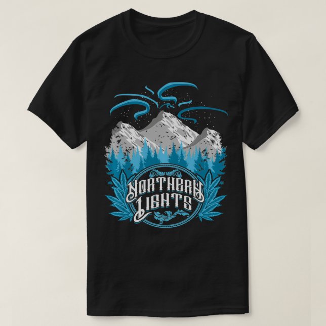 Northern Light Strain Indica Lights Weed Pullover  (Design Front)