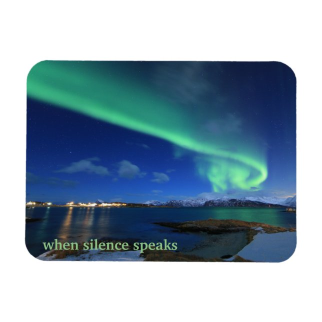 Northern Light with quote Magnet (Horizontal)