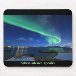 Northern Light with quote Mouse Pad