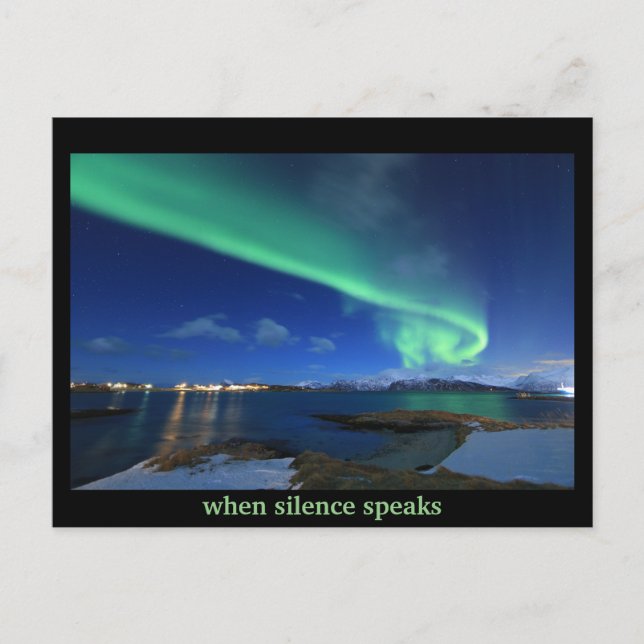 Northern Light with quote Postcard (Front)