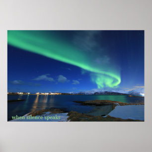 Northern Light with quote Poster
