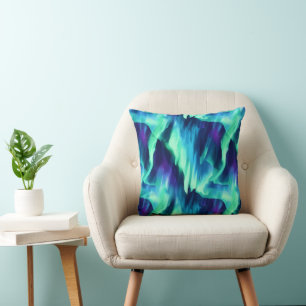 Northern Lights Abstract Aurora Borealis Cushion
