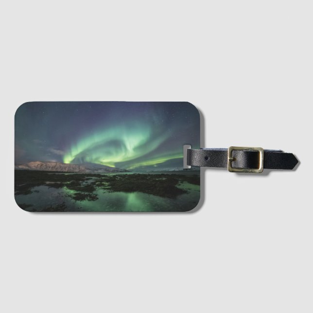Northern Lights Astro Photo Luggage Tag (Front Horizontal)
