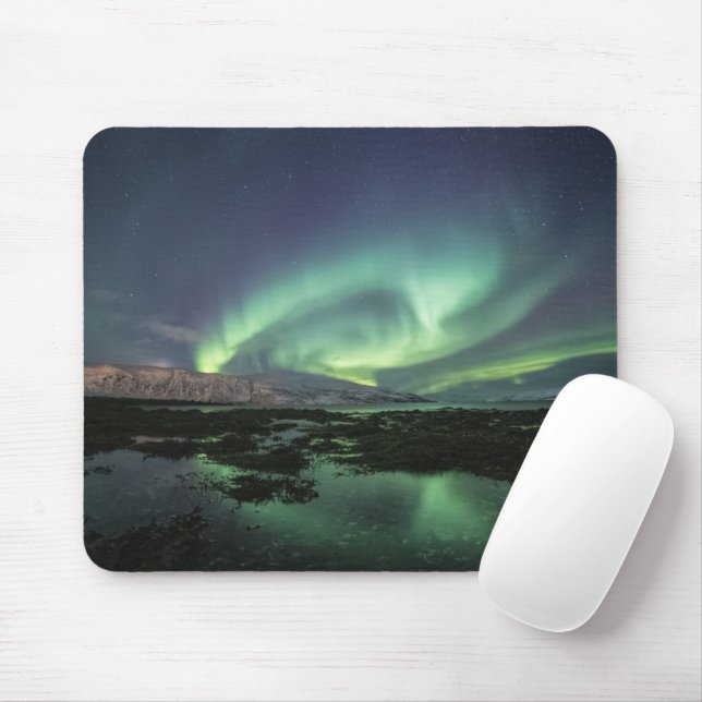 Northern Lights Astro Photo Mouse Pad (With Mouse)