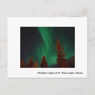 Northern lights at Ft. Wainwright, Northern lig... Postcard