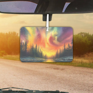 Northern Lights At The Lake Two-sided Car Air Freshener