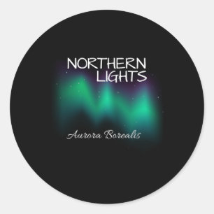 Northern Lights Aurora Borealis Classic Round Sticker