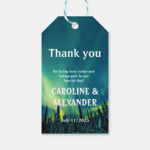 Northern Lights Aurora Borealis Night Sky Wedding Gift Tags