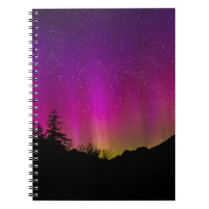 Northern Lights Aurora Borealis Starry Night Sky Notebook