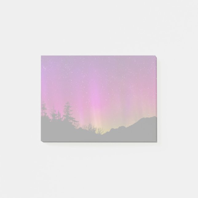 Northern Lights Aurora Borealis Starry Night Sky Post-it Notes (Front)