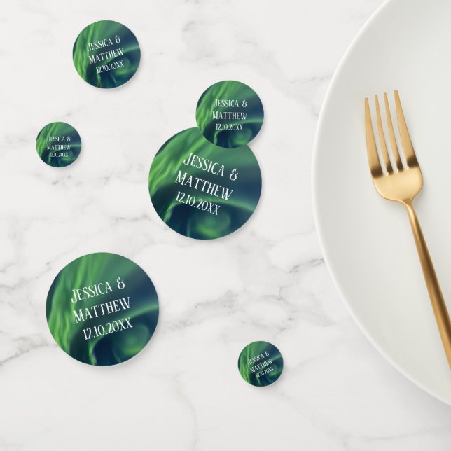 Northern Lights Aurora Borealis Wedding Confetti (Group)