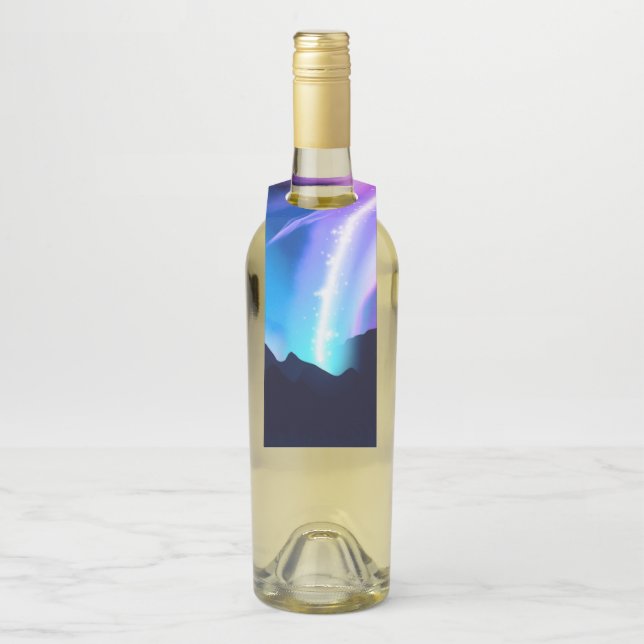 Northern Lights Bottle Tag (On Bottle)