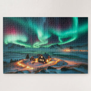 Northern Lights - Breathtaking Scenic Landscape Jigsaw Puzzle