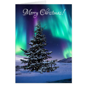 Northern Lights Christmas - 5" x 7" Art Card