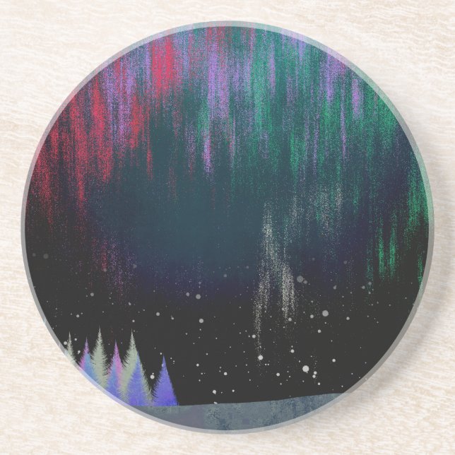 Northern Lights Contemporary Landscape Coaster (Front)