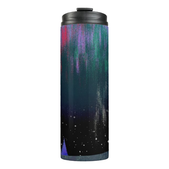 Northern Lights Contemporary Landscape Thermal Tumbler (Front)