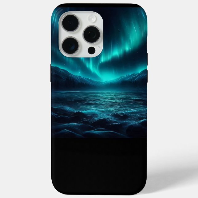 Northern Lights Dark Mode Phone Cover (Back)