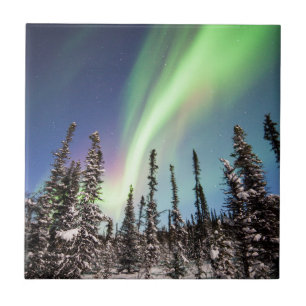 Northern Lights   Denali National Park Ceramic Tile